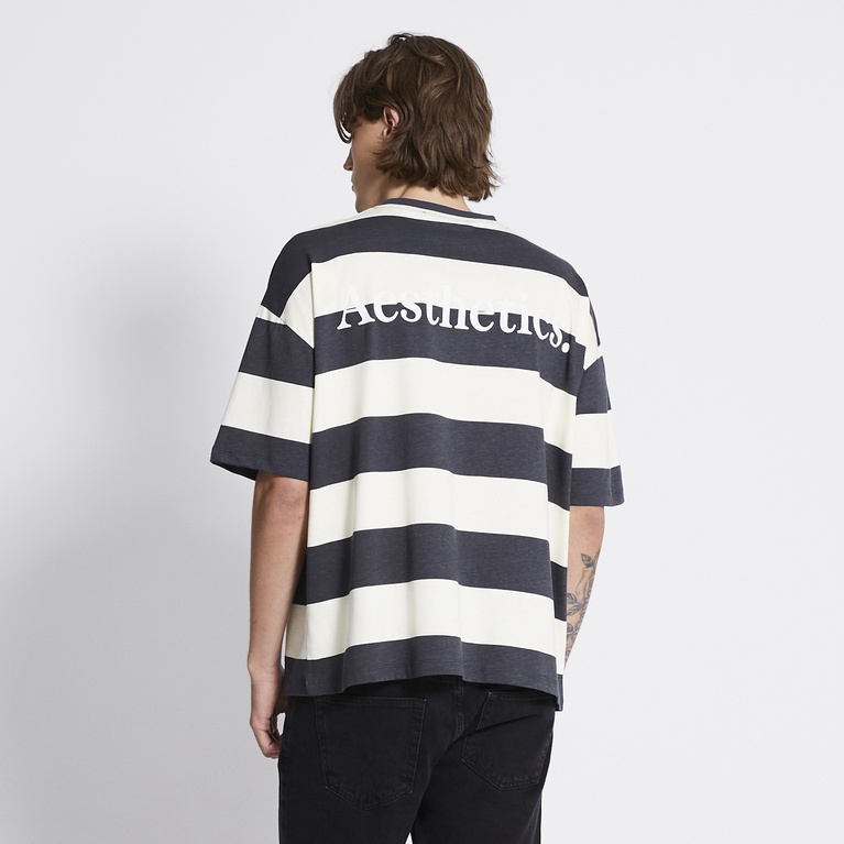Printed boxy tee "Mikael Printed" Yellow